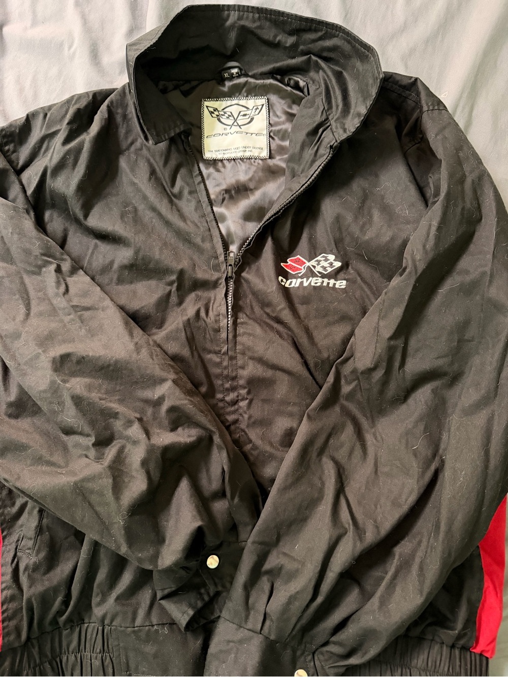 Men's Corvette Black Racing Jacket - Black